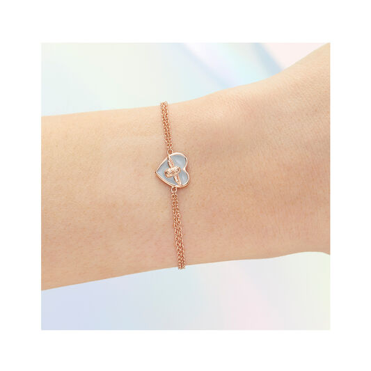 Love Bug Grey & Rose Gold Bracelet