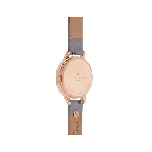 Vintage Bow Grey Lilac & Rose Gold Watch