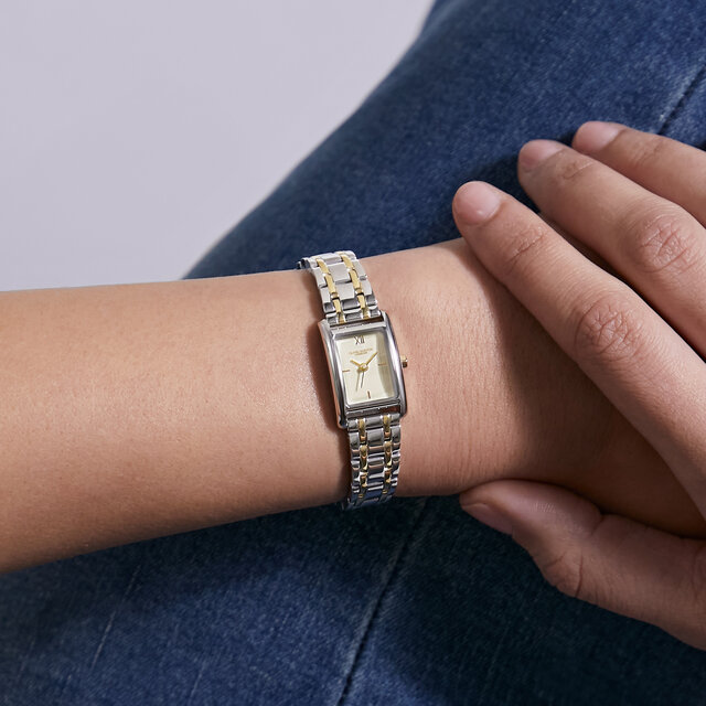 Montre Mini Grove Blanc & Bracelet Bicolore 16mm