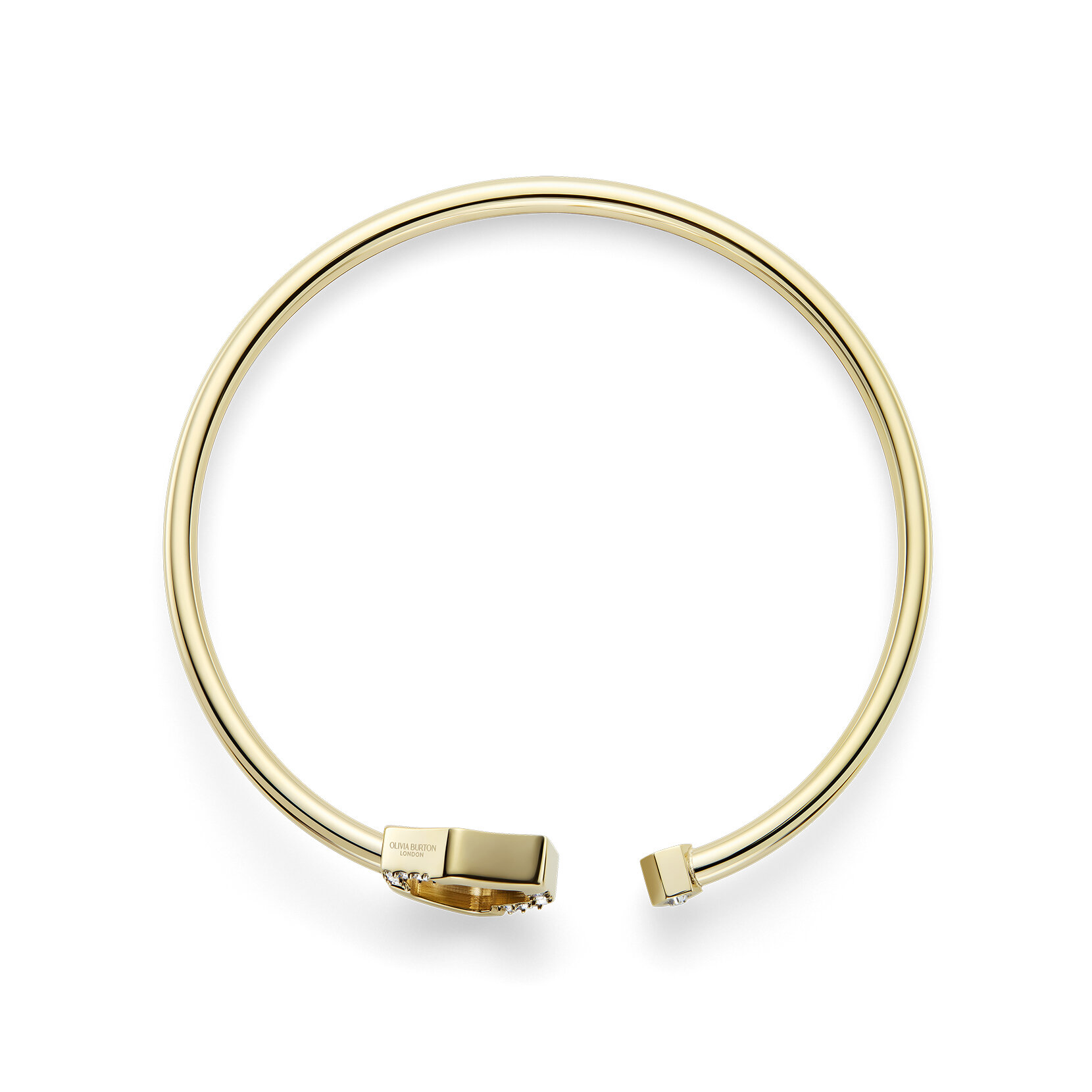 Crystal Honeycomb Gold Plated Bangle