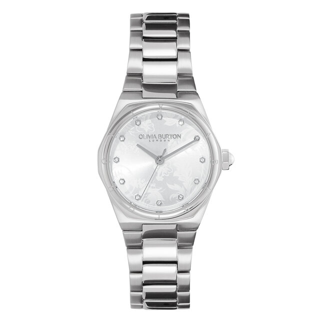 28mm Mini Hexa White & Silver Bracelet Watch