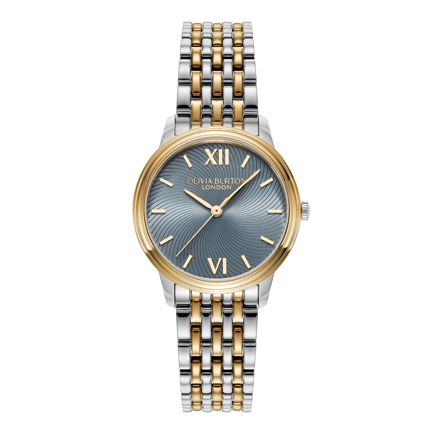 Montre Swirl Bleu Pastel & Bracelet Bicolore 32mm