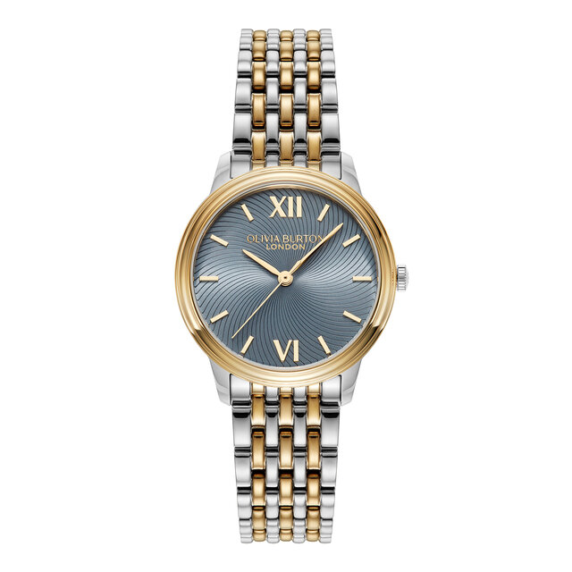 32mm Swirl Chalk Blue & Two Tone Bracelet Watch