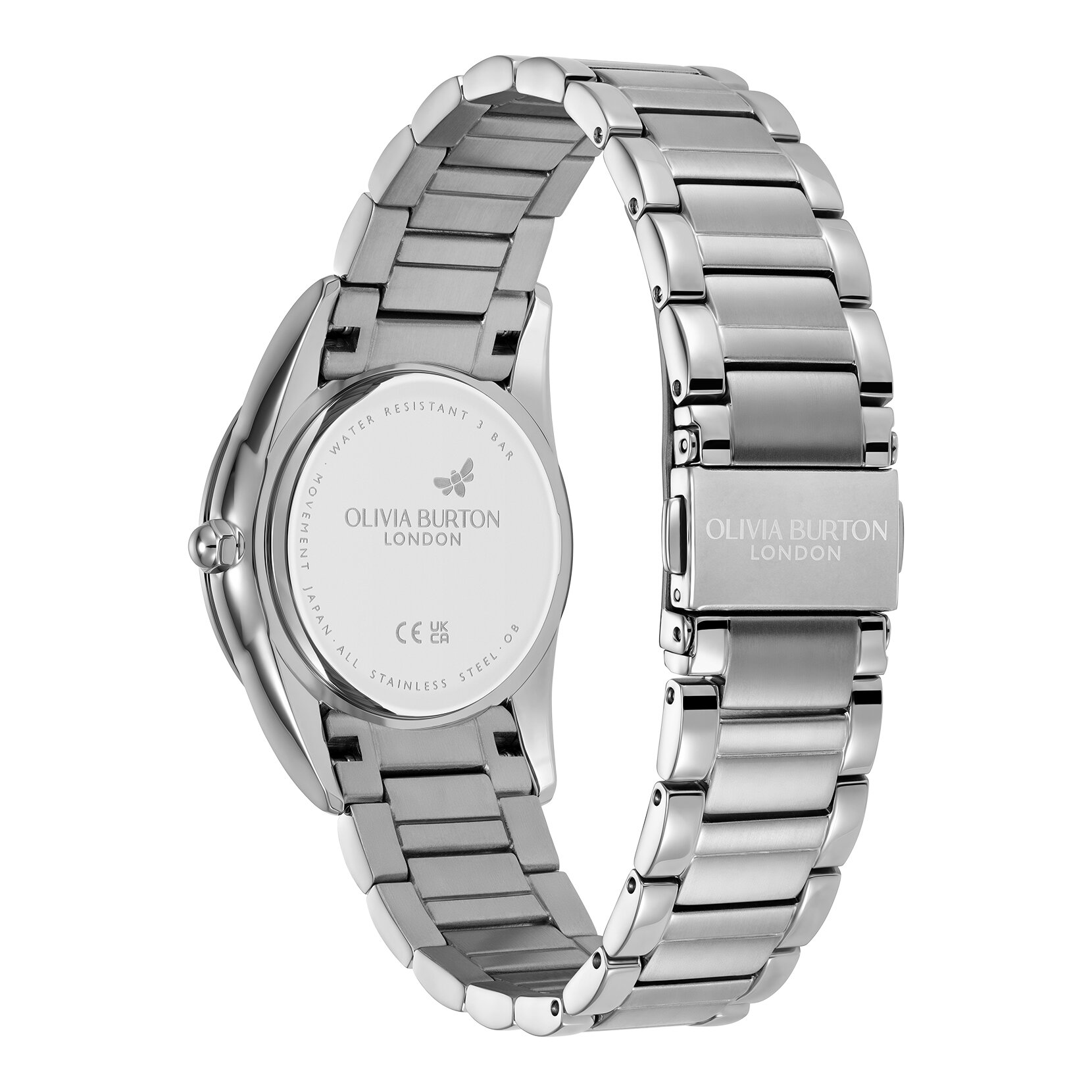 34mm Glowful Mint Green & Silver Bracelet Watch