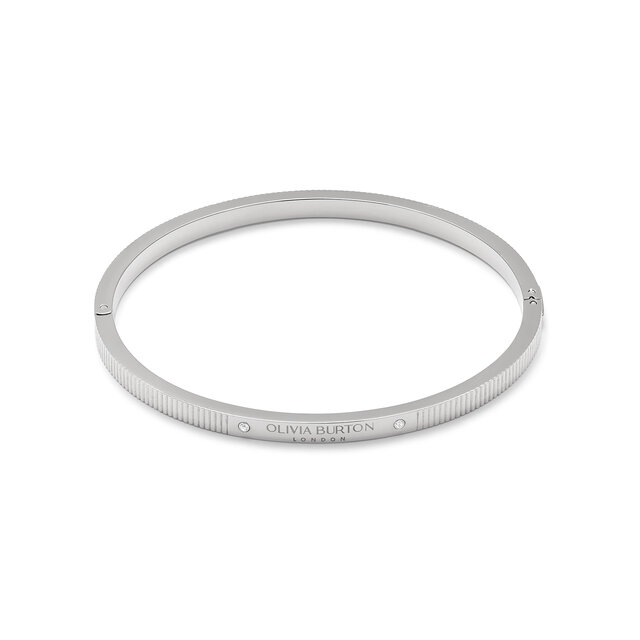 Linear Silver Bangle