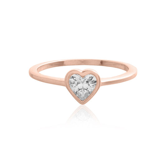 Bague Classic Crystal Heart or rose