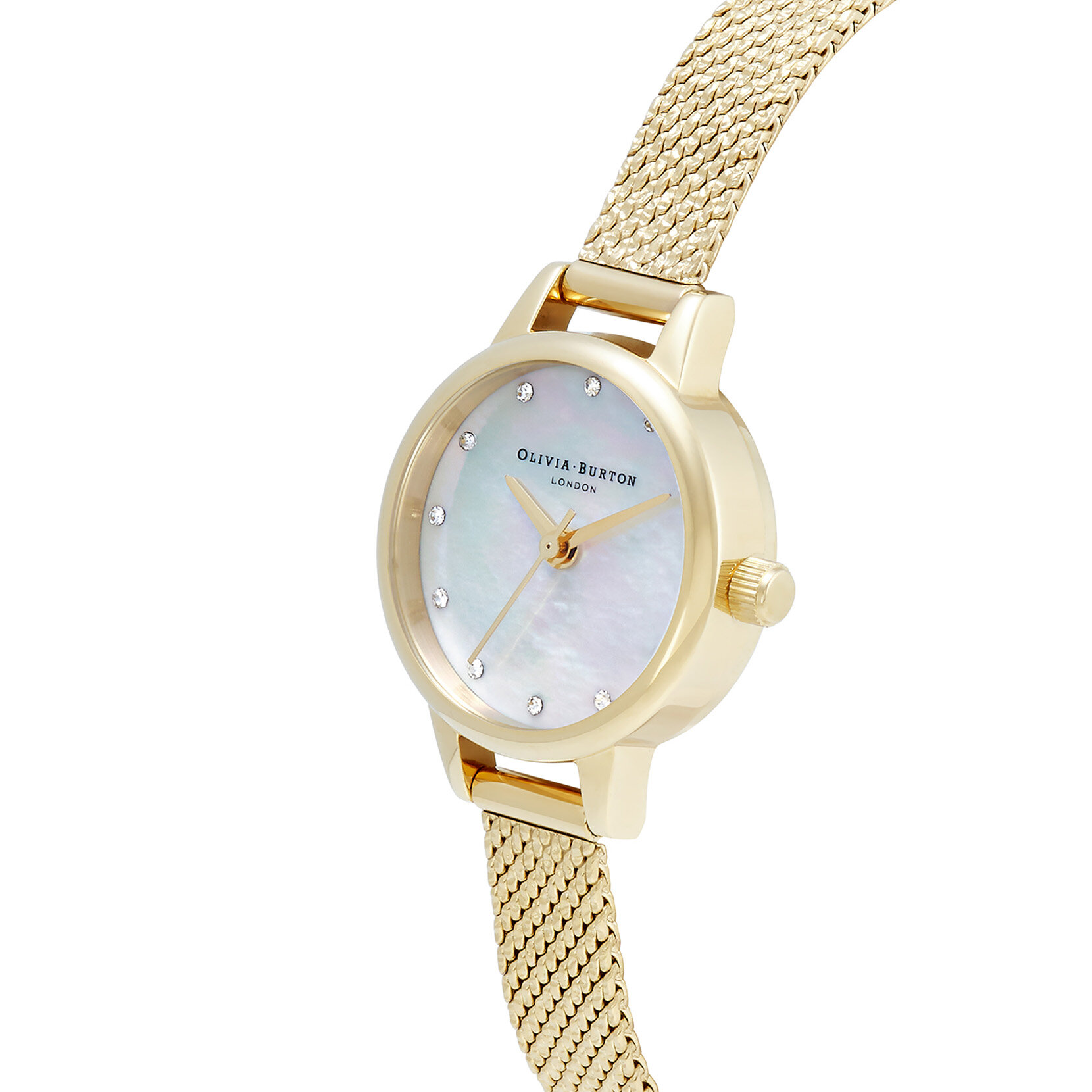Ensemble assorti montre Classic à mini cadran or et bracelet Interlink Pearl