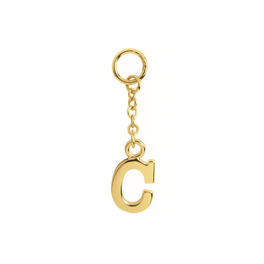 C Huggie Charm Gold