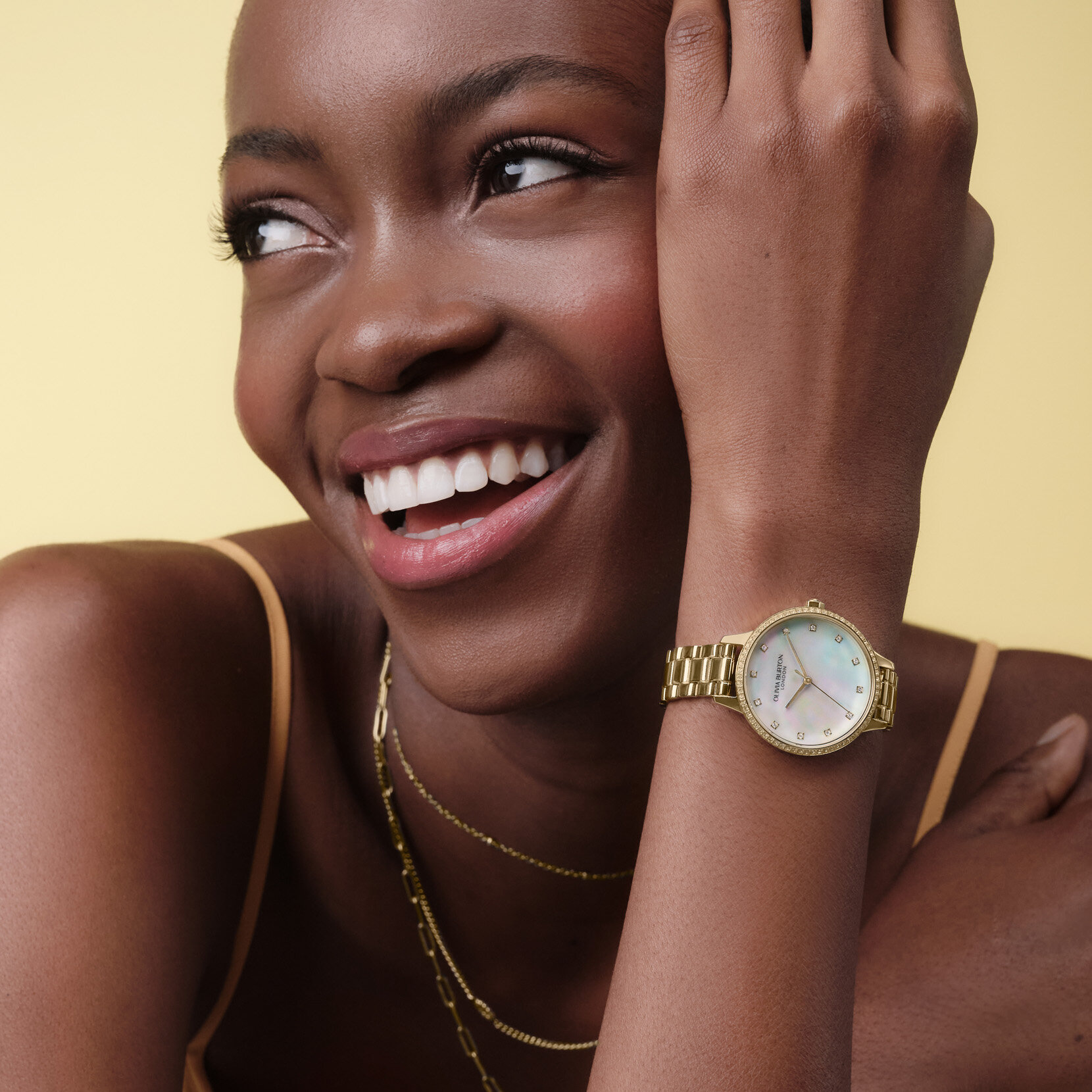 34mm Captivate Mother of Pearl & Gold Bracelet Watch