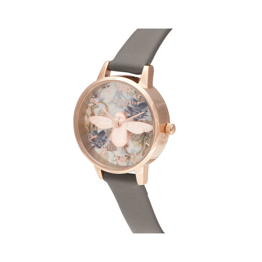 3D Bee Vegan Grey & Rose Gold Watch
