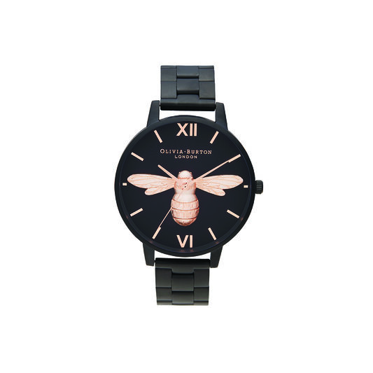 Shoreditch Bee, Rose Gold & Black Bracelet