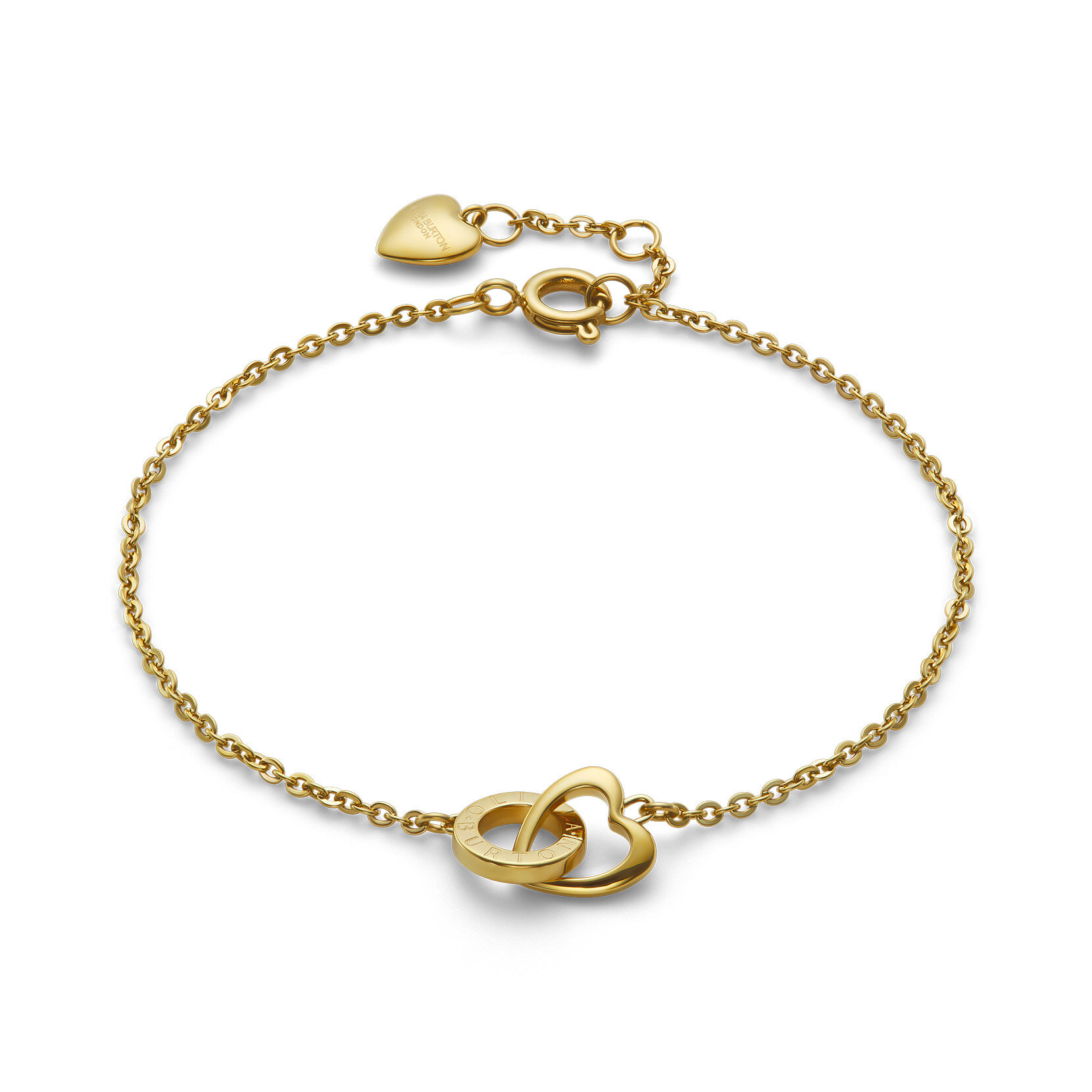 Kindred Interlink Heart Gold Plated Bracelet