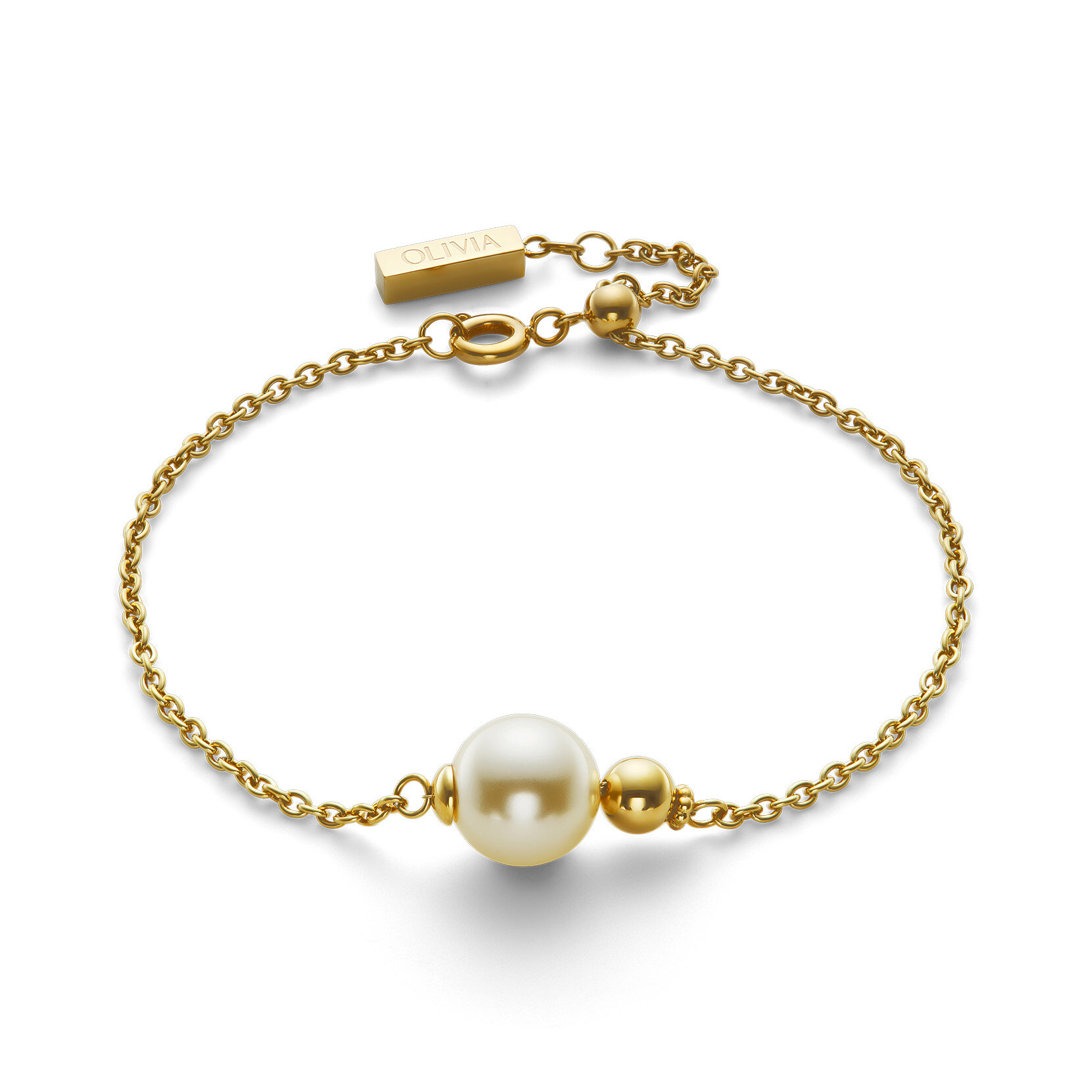 Modern Cream Pearl Gold Plated Bracelet