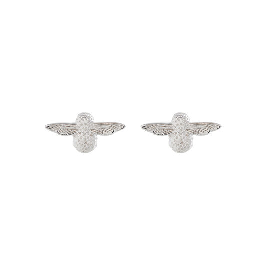 3D Bee Silver Studs