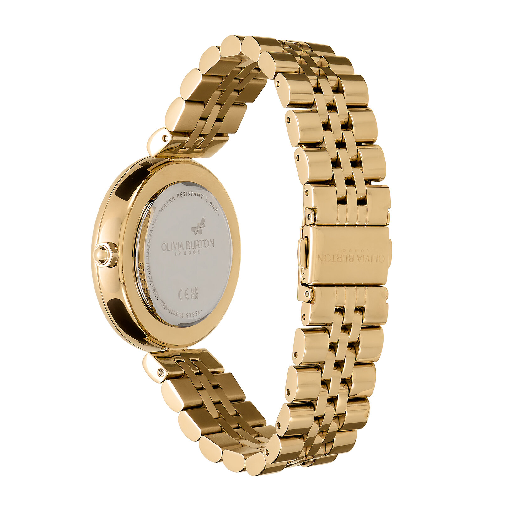 36mm Dogwood T-Bar Black & Gold Bracelet Watch