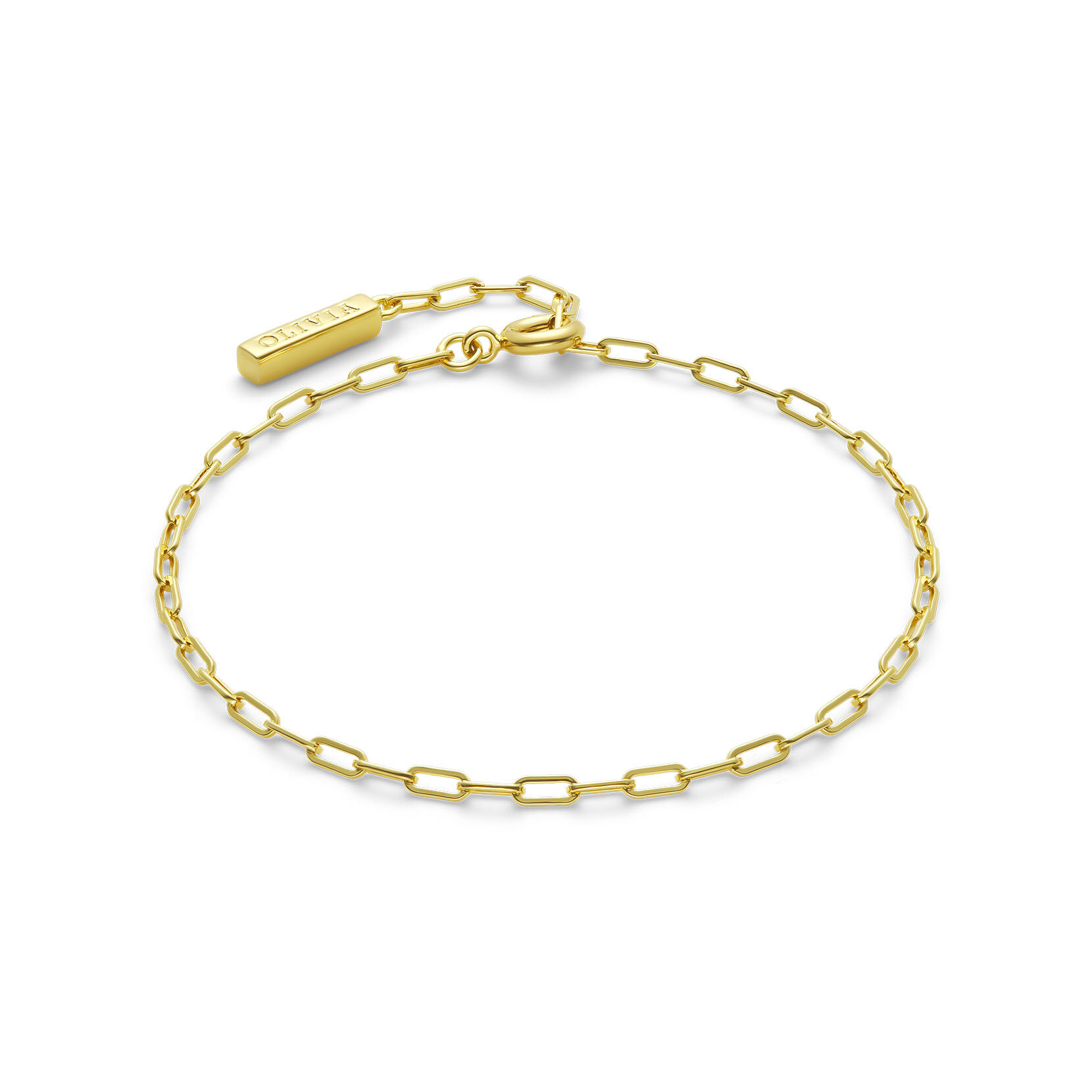 Mini Paperclip Gold Plated Chain Bracelet