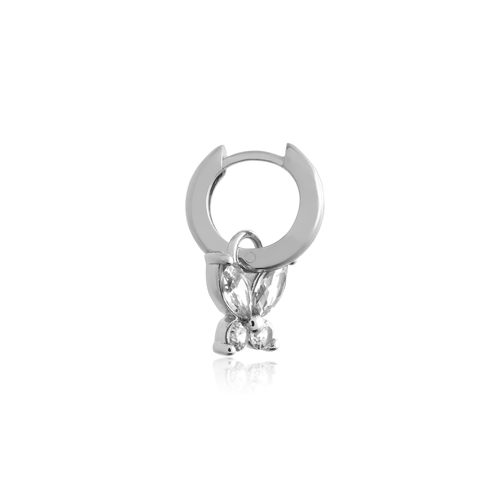 Dormeuses Sparkle Butterfly Marquise Butterfly argent