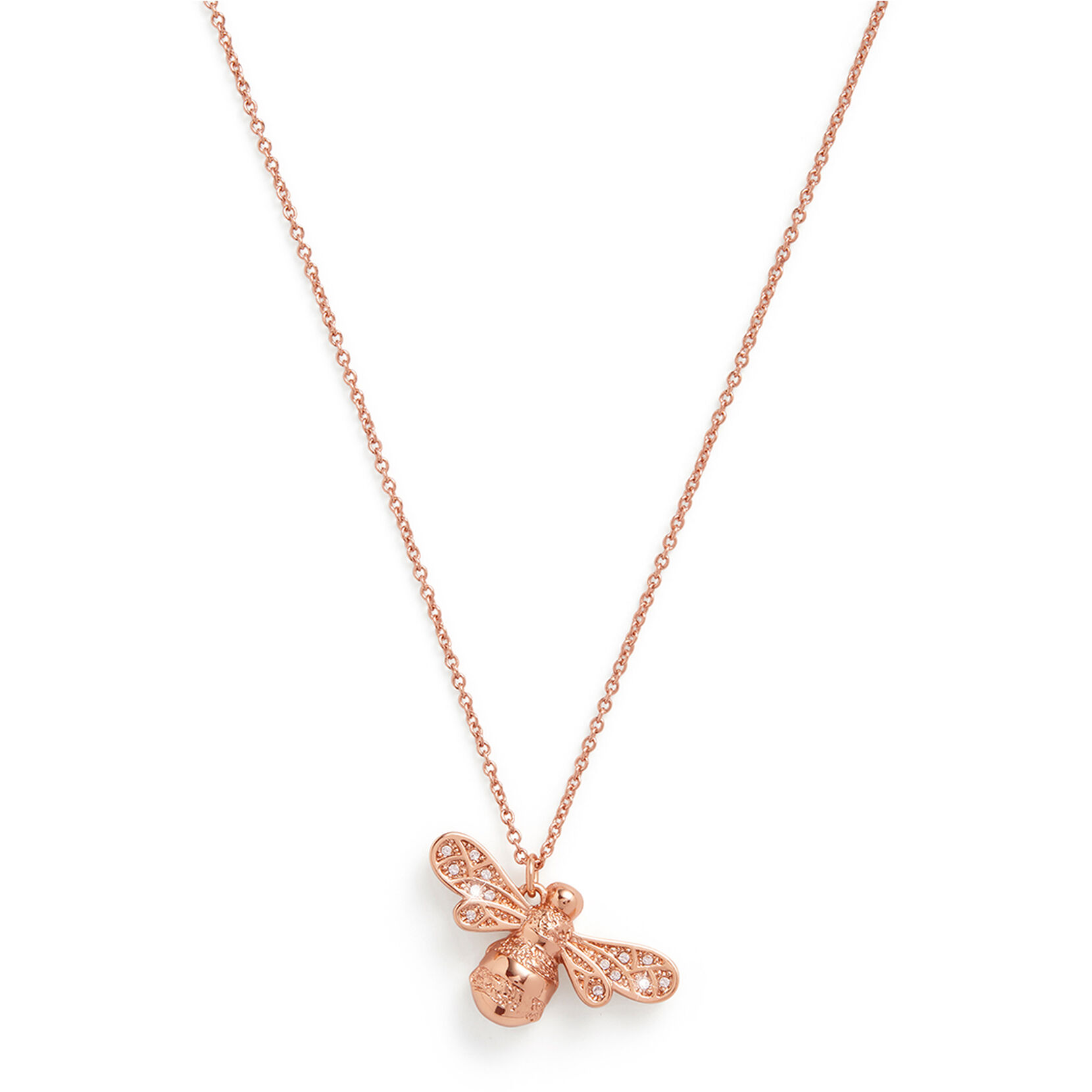 Sparkle Bee Rose Gold Necklace | Olivia Burton London