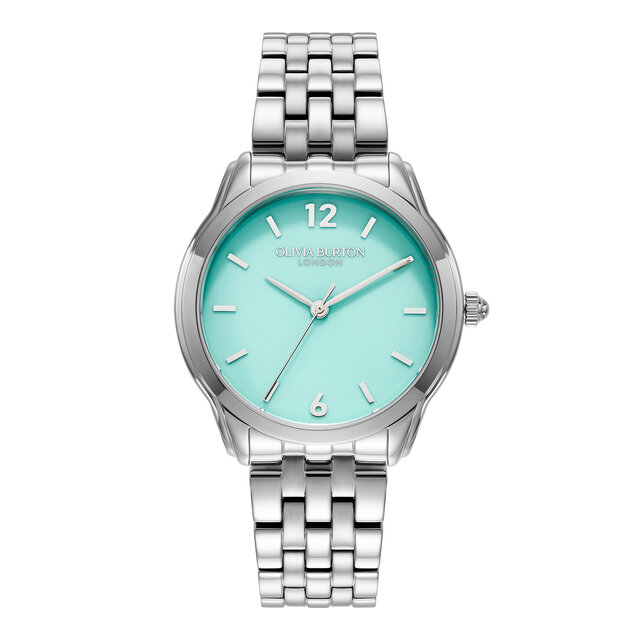 36mm Starlight Color Turquoise & Silver Bracelet Watch