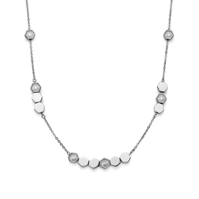 Collier Petite Honeycomb Argent