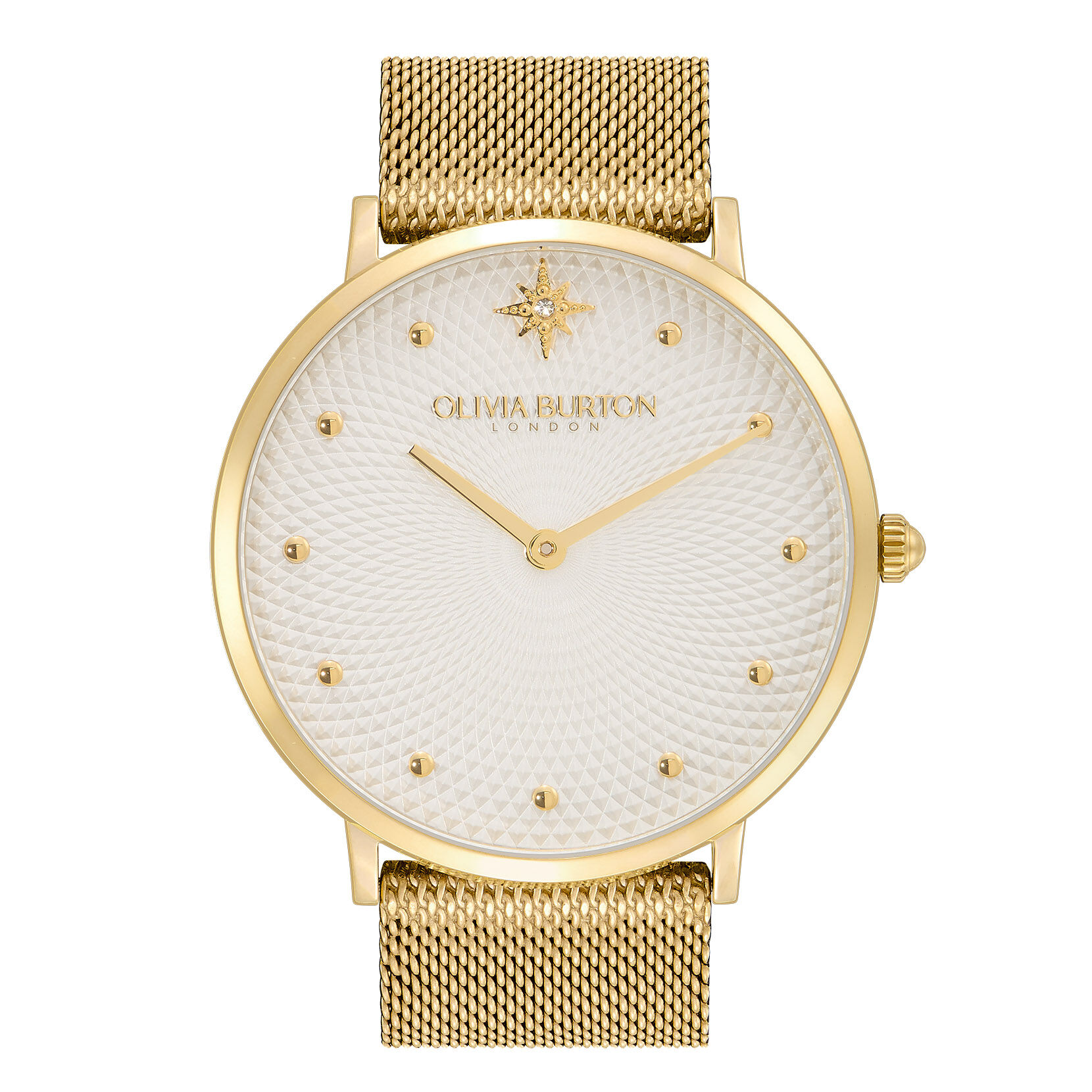 Olivia burton rose gold online big dial mesh watch