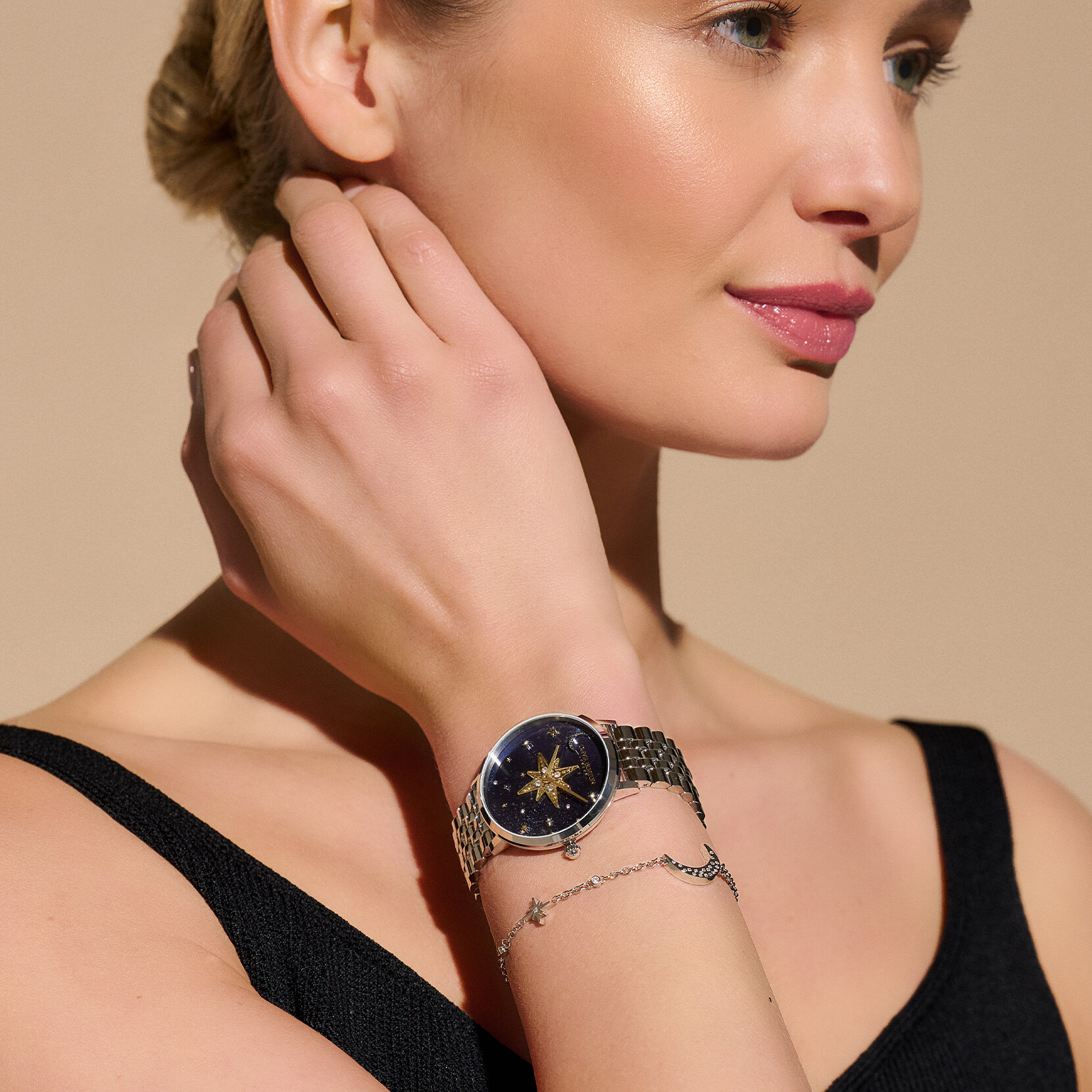 35mm Nova Slim Sapphire Blue & Silver Bracelet Watch