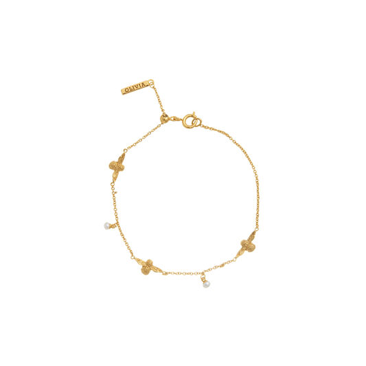 Pearl Bee Gold Bracelet