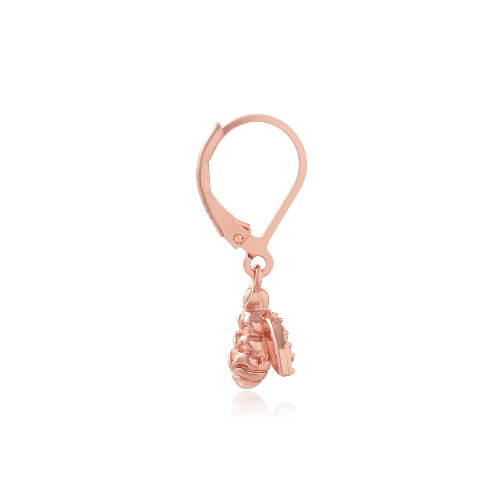 Crochets d’oreilles Rainbow Bee or rose