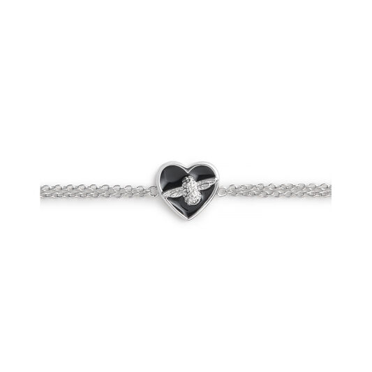 Love Bug Black & Silver Bracelet