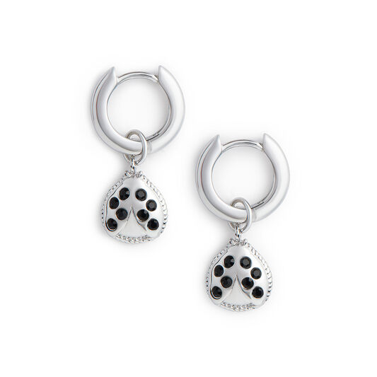 Ladybird Huggie Hoops Silver