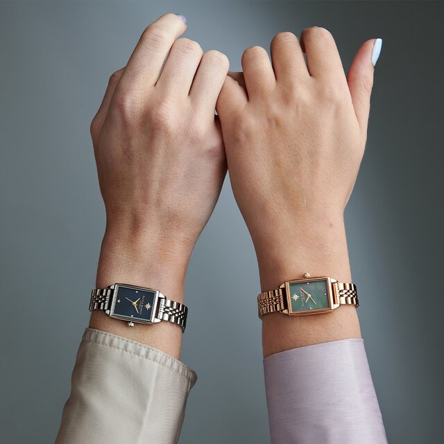 Montre Celestial à bracelet or rose et cadran nacre noire