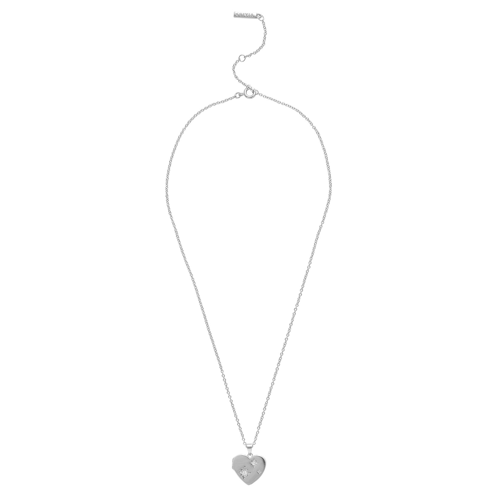 Silver North Star Locket Necklace