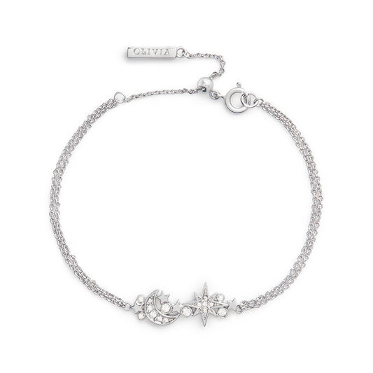 Celestial Silver Cluster Chain Bracelet