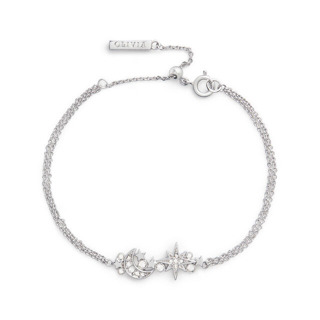 Celestial Silver Cluster Bracelet