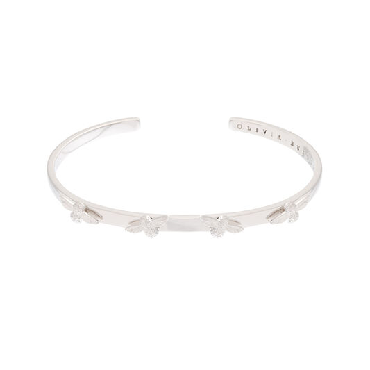 3D Bee Silver Bangle