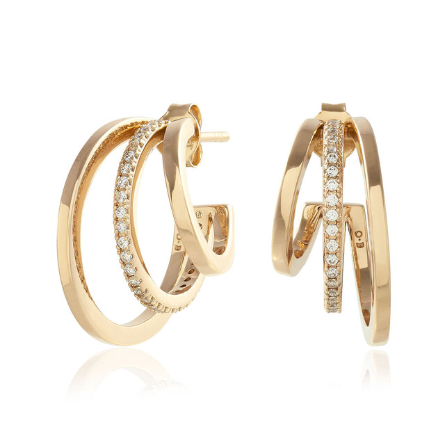 Gold Multi Hoop Earrings