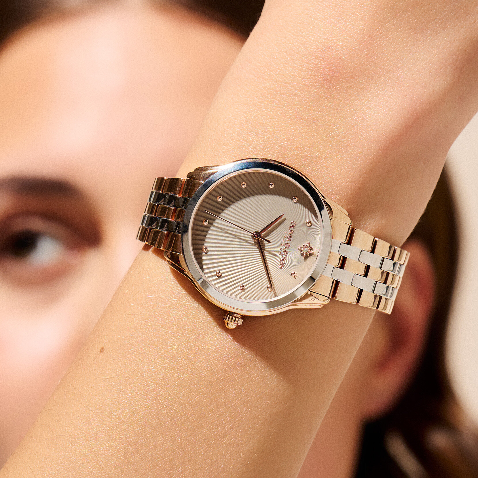 36mm Starlight Grey & Two Tone Bracelet Watch