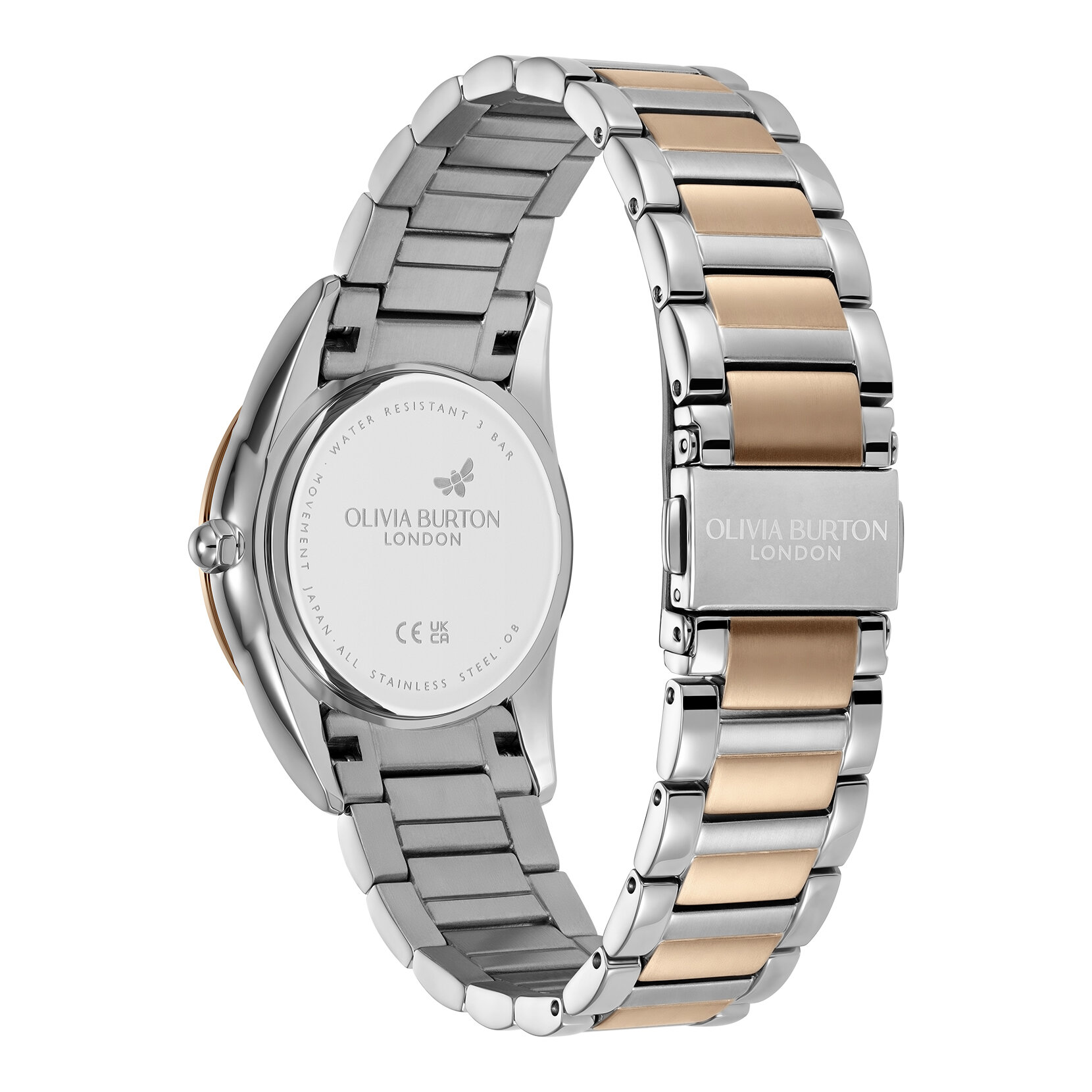 34mm Glowful White & Two Tone Bracelet Watch