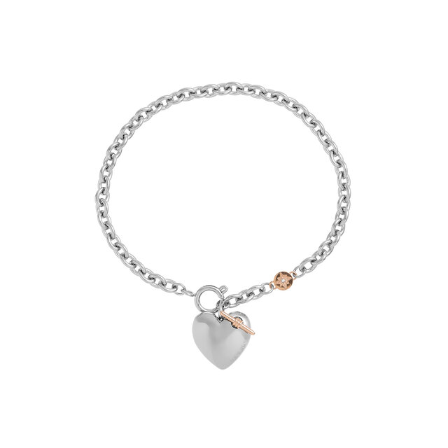 Bracelet Cœur et Nœud Argent