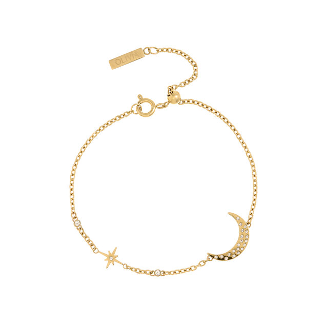 North Star & Moon Gold Bracelet