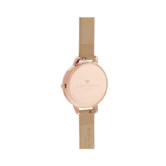 Woven Dial Toffee & Rose Gold Watch