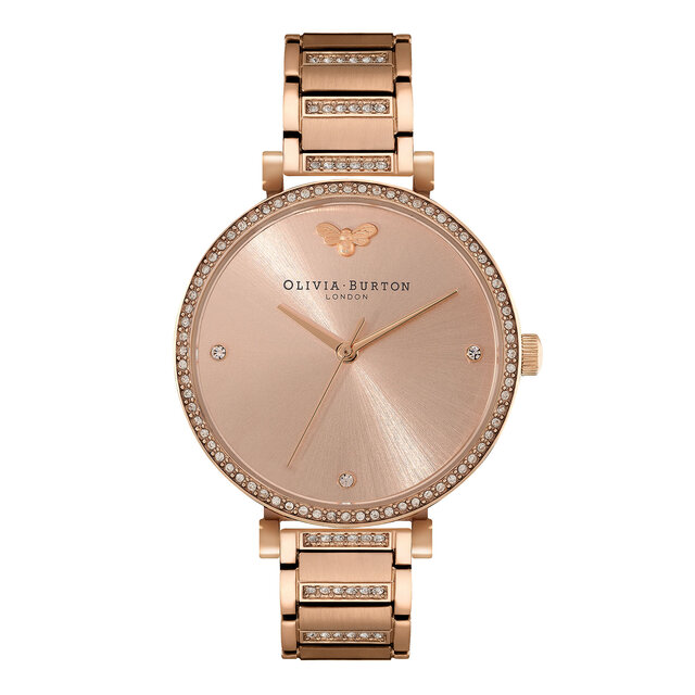 Montre Belgrave Tbar blanc poudré à bracelet or blanc 32 mm