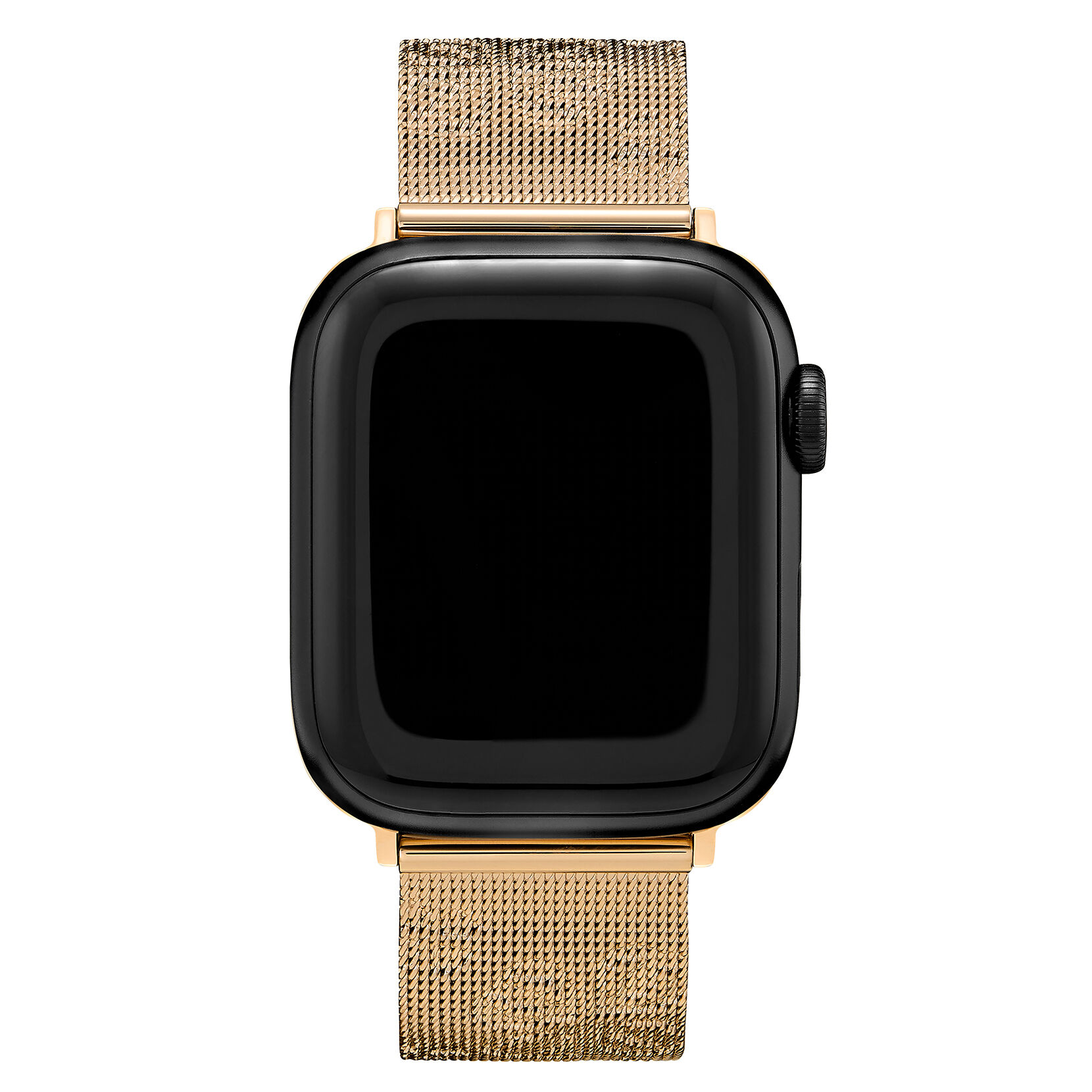 Strap for Apple Watches Gold with Floral Debossed Detail Mesh Strap Olivia Burton London