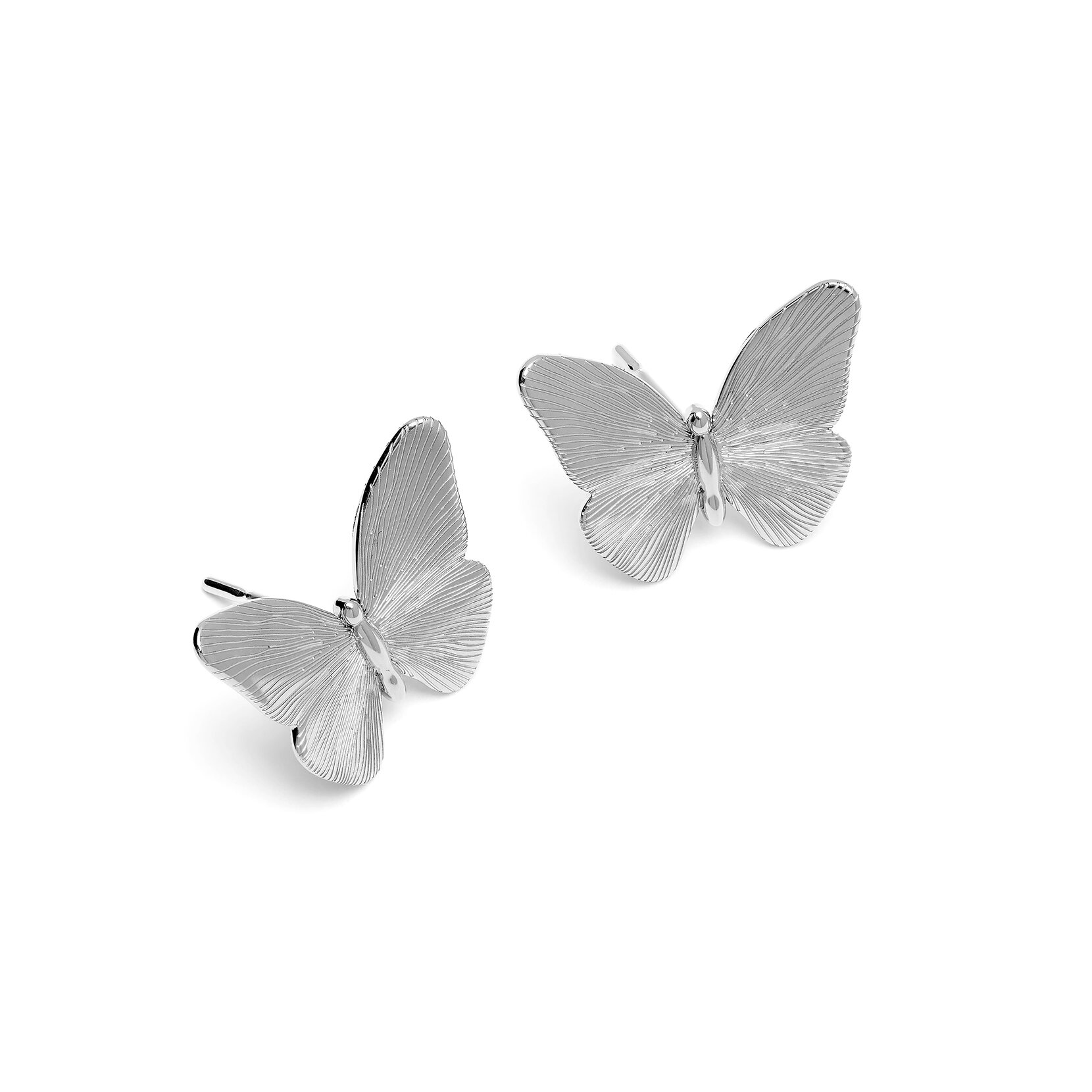 Butterfly Silver Stud Earrings