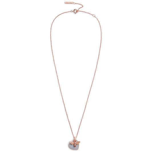 You Have My Heart Necklace Grey & Rose Gold