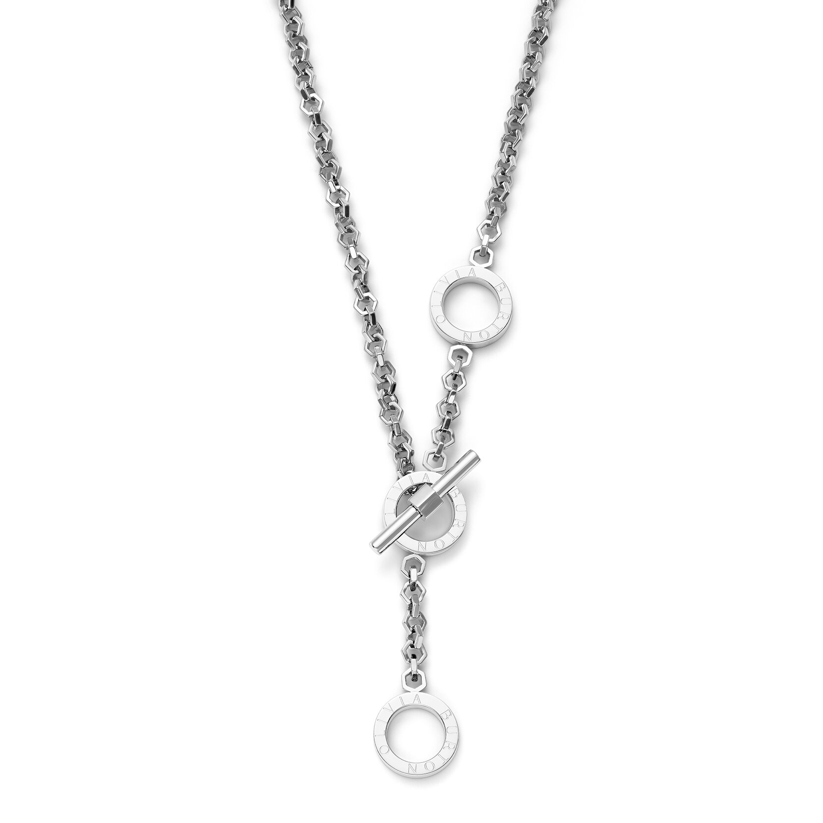 Collier Nid d'Abeille Toggle Argent