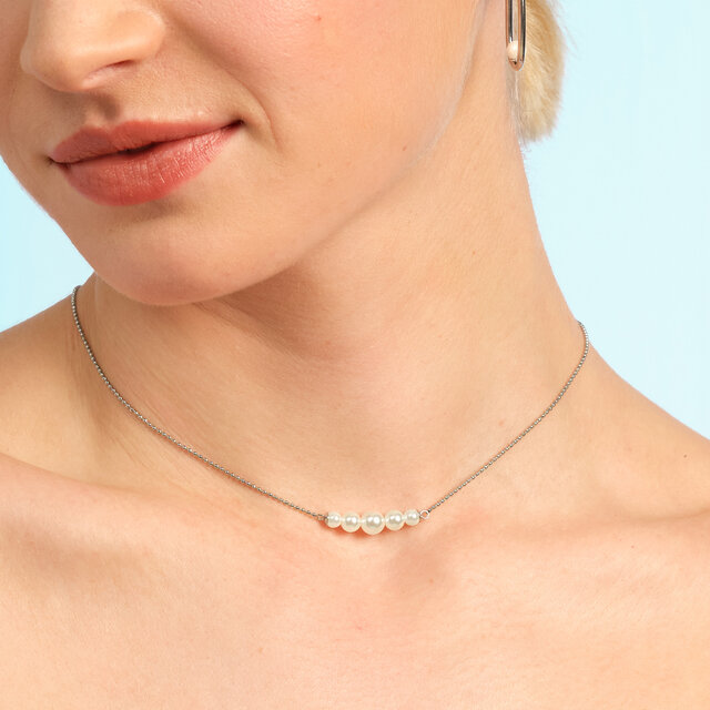 Collier Pearls & Beads Argent