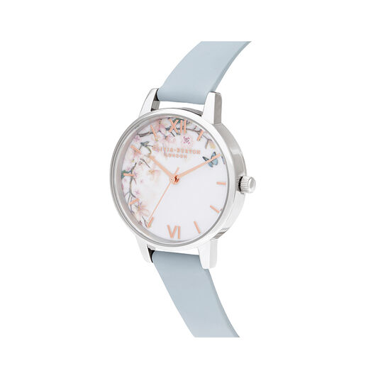 Pretty Blossom Blue & Silver Watch