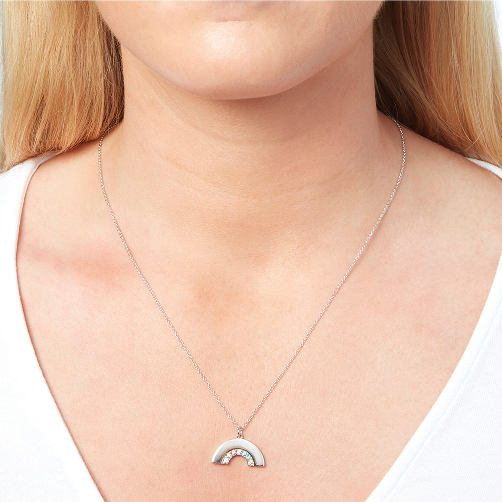 Silver Rainbow Necklace