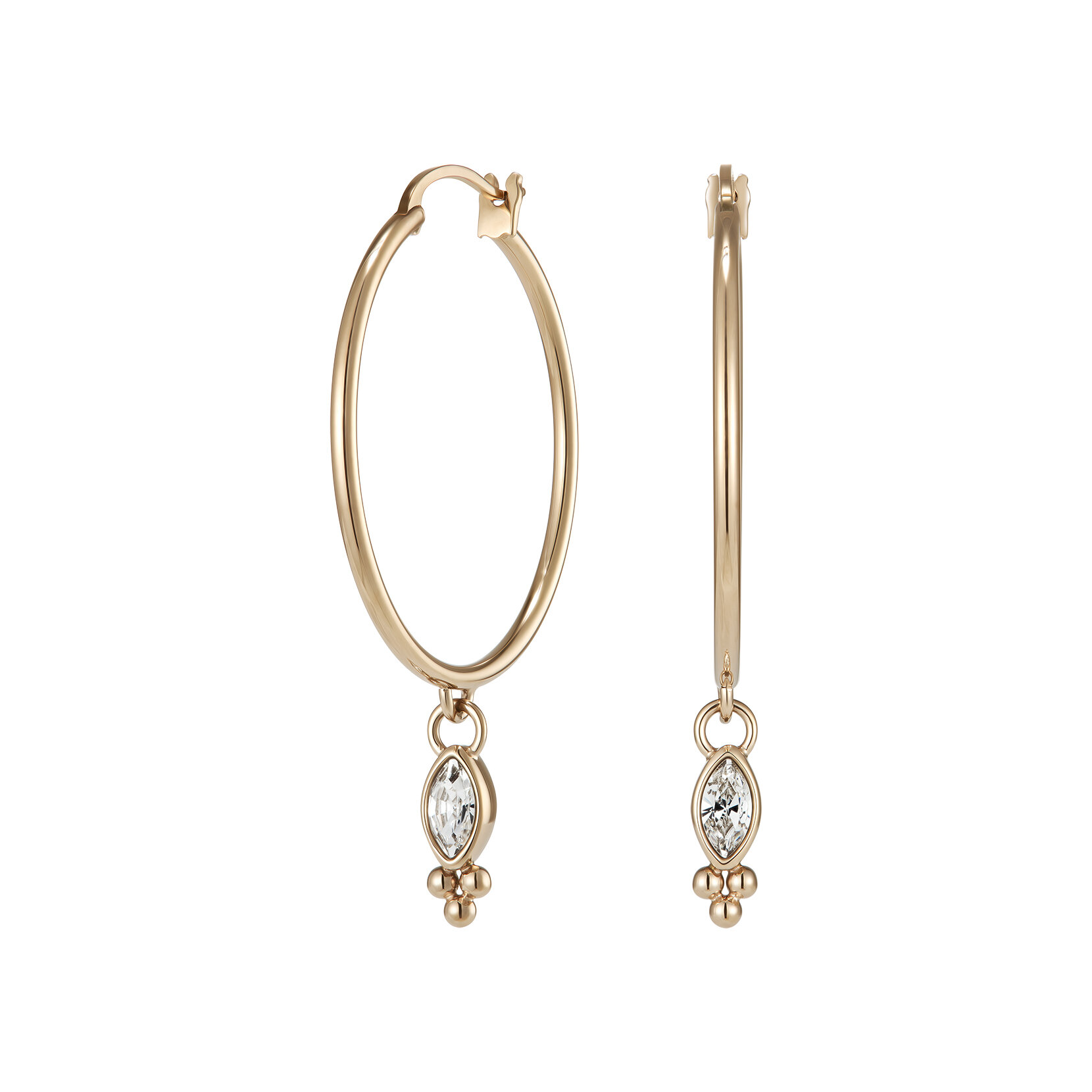 Dainty Rose Gold Plated Hoop Earrings